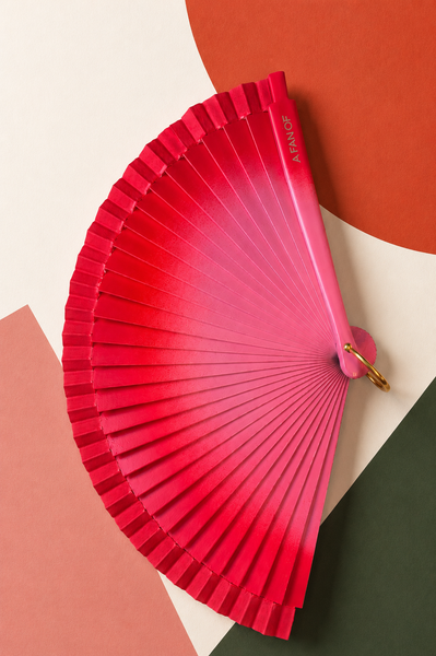 Natural Hand Fan | Rojo Candy