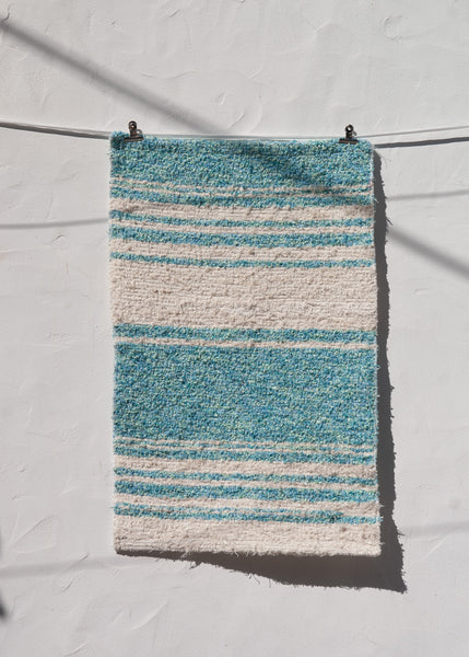 Turquoise clair et blanc | 40 x 60