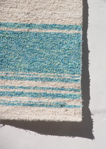 Turquoise clair et blanc | 40 x 60
