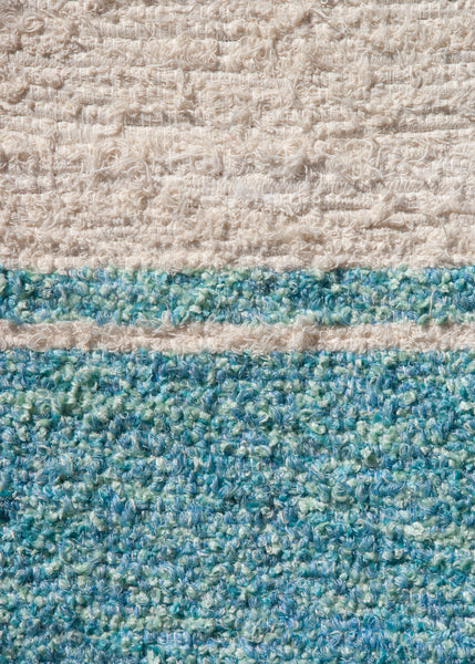 Turquoise clair et blanc | 40 x 60