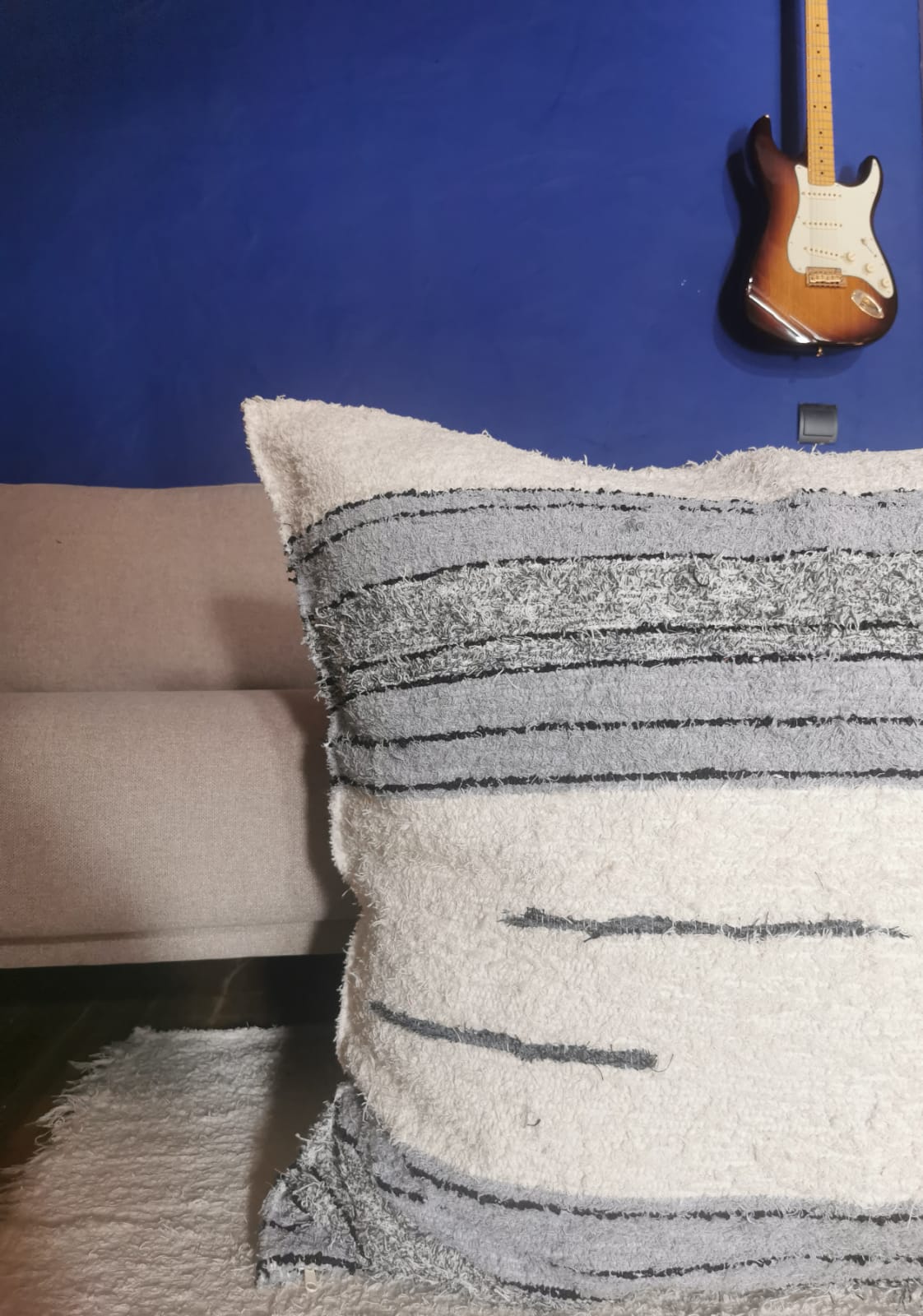 Floor cushion cover M - Grey